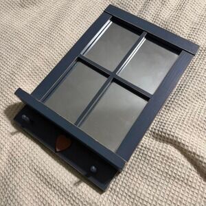 Cottage Core inspired heart decal wall hanging mirror with 2 pegs